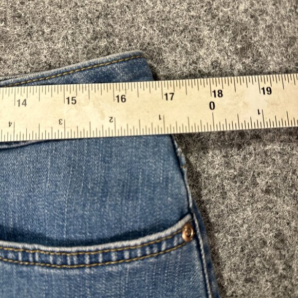 Lee Denim Skirt WMNS M Medium Wash Mid-Rise Stretch Casual Classic Everyday - Picture 9 of 12